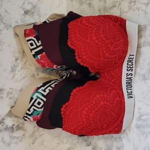 5, 34b bra bundle💚 4 Pink by Victoria's Secret Bras, 1 Victoria's Secret.